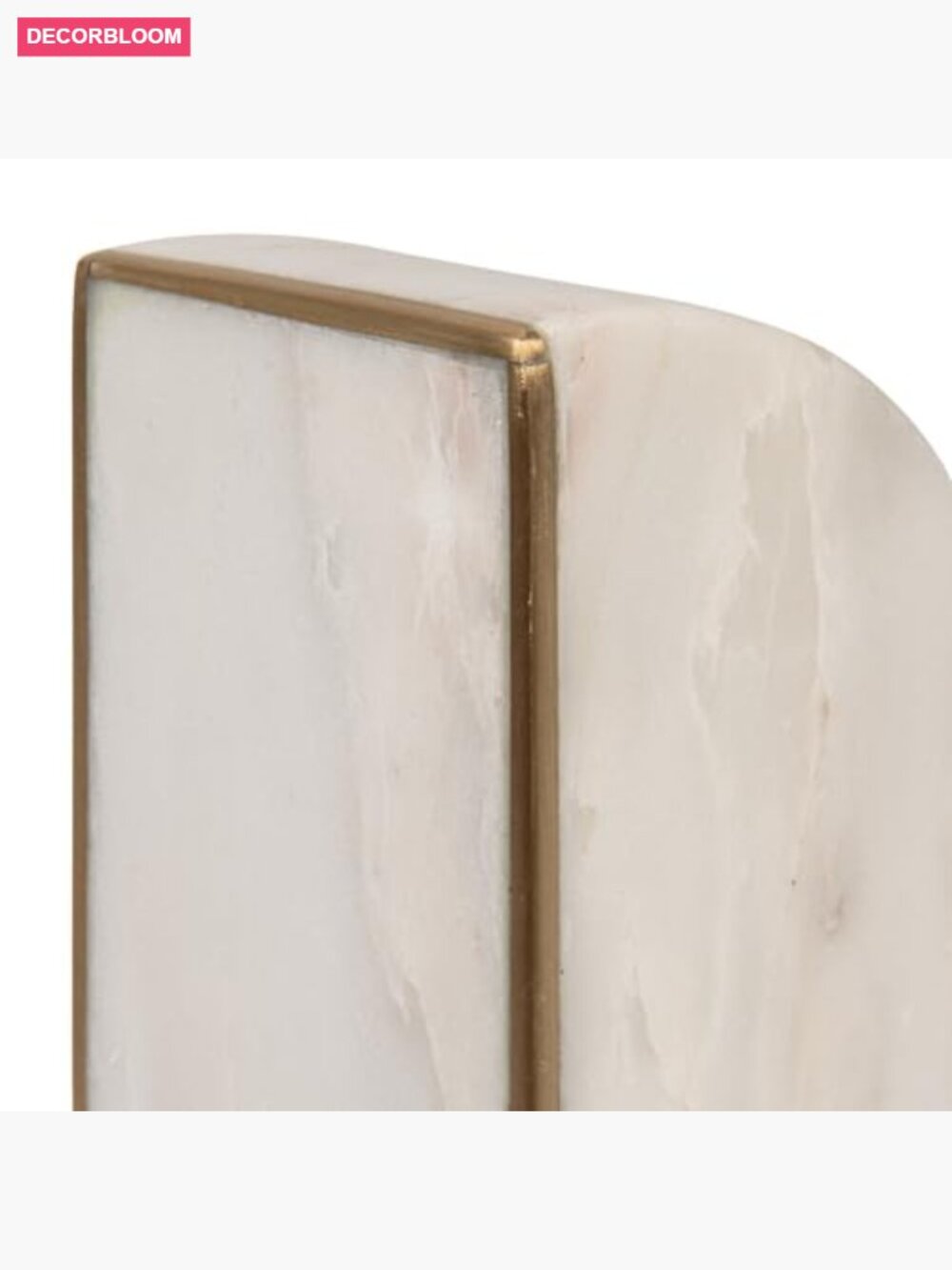 2-Piece Marble Bookends with Brass Inlay - Home Decor - Picture 5 of 7